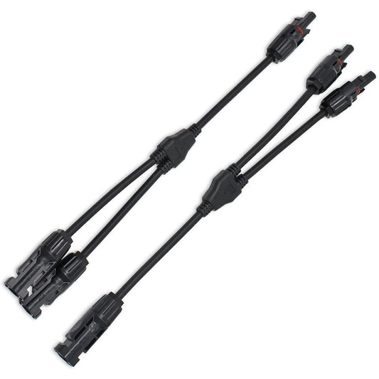 1 Pair Solar Panel PV T/Y Branch Connectors (2-to-1)