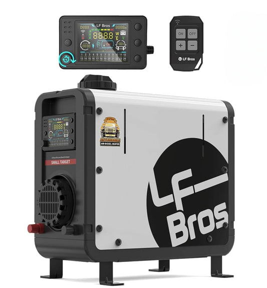 LF Bros 12V Diesel Heater – Compatible with Dirtbox Overland Canopy Camper, Topper, and Flatbed Systems