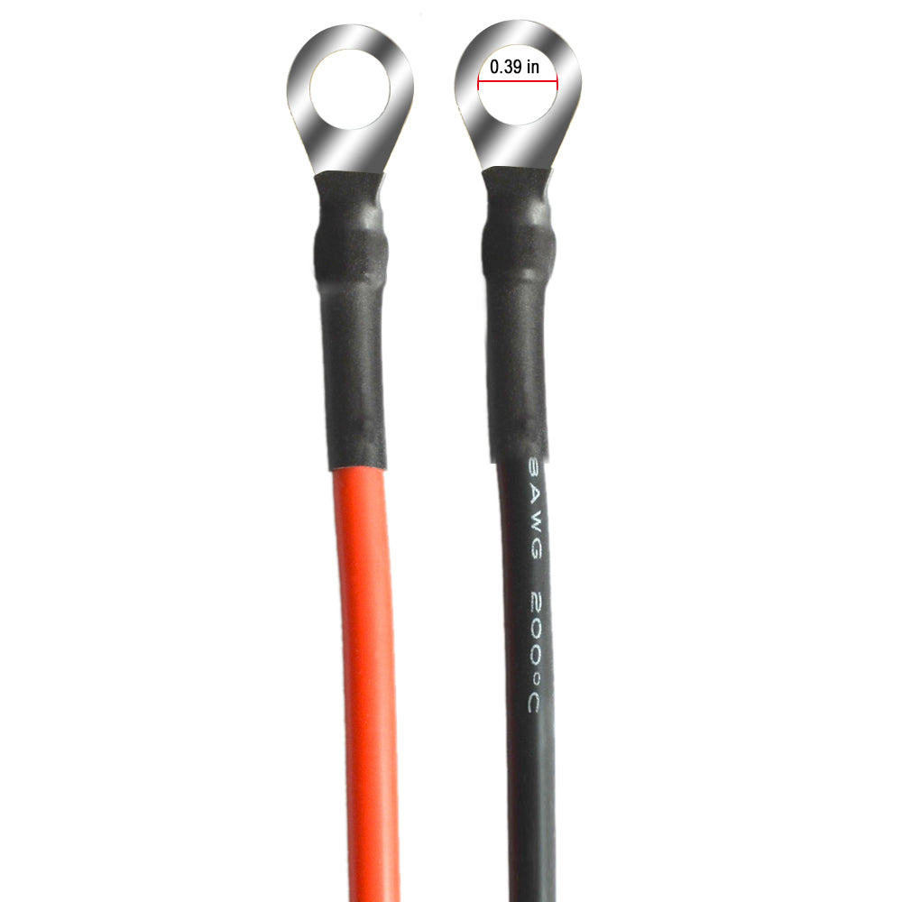 4AWG 2ft Battery Inverter Cable Set