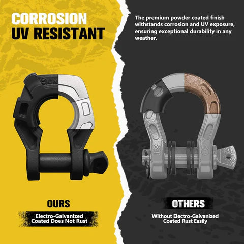 4.75T 3/4″ Towing Recovery D Ring Type Shackle Bow Shackles