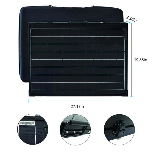 100W Foldable Solar Panel Expansion Suitcase (No Controller)
